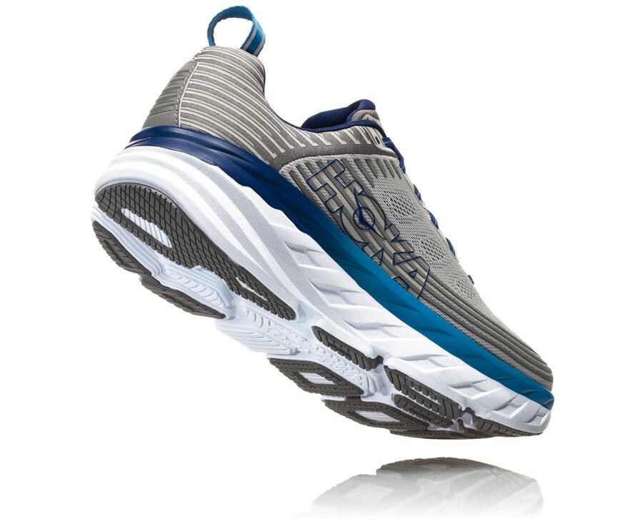 Hoka One One Running Shoes Mens Grey - Bondi 6 - 02418RVSJ